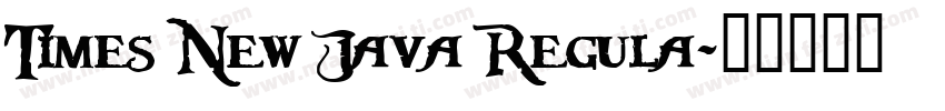 Times New Java Regula字体转换
